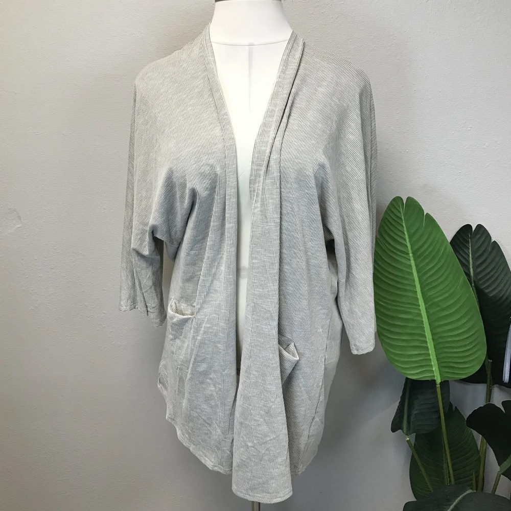 Donni. Grey Open Front Ribbed Cardigan - New! - Size O/S